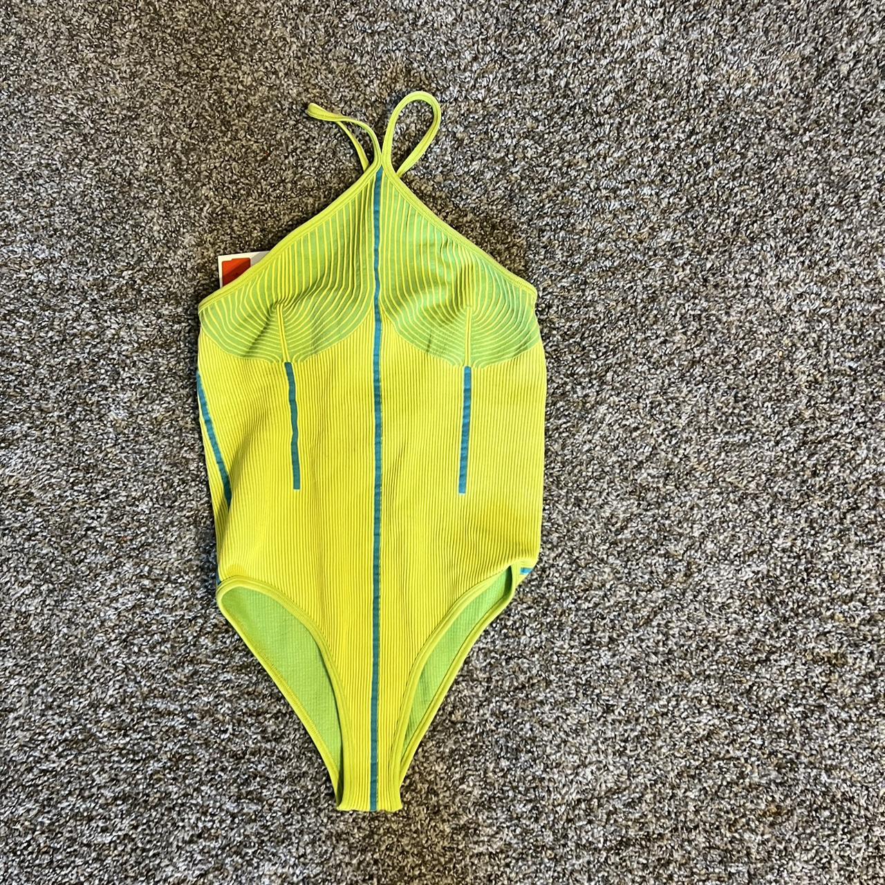 Neon green Zara bodysuit - Depop