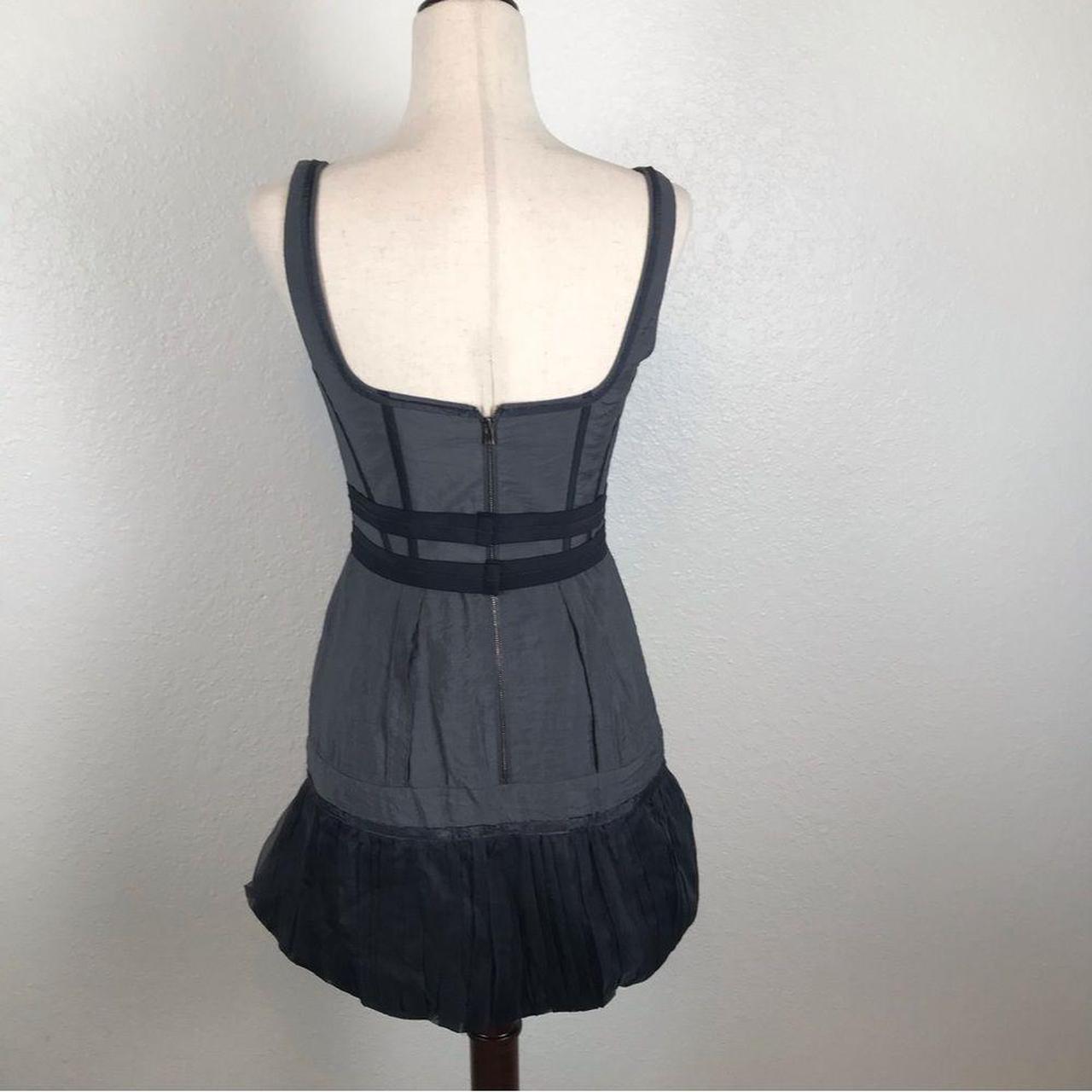 BCBGMaxAzria Runway Y2K Deadstock gray corset dress Depop