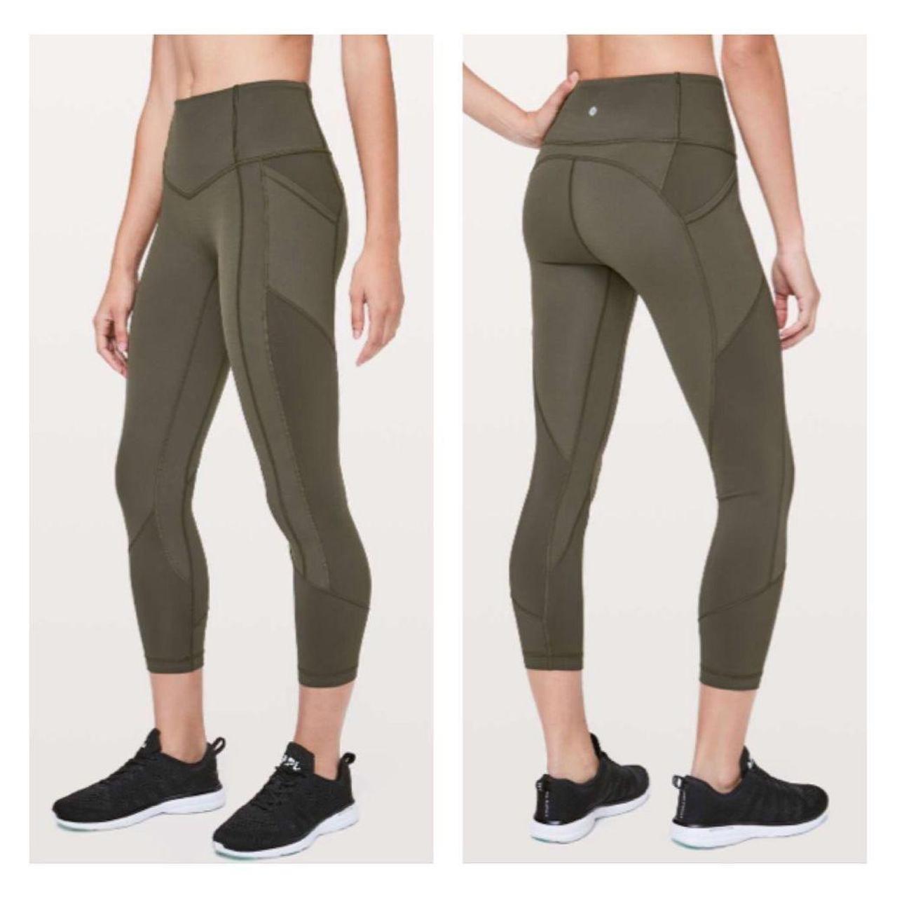 Lululemon Cropped Dark store Green Leggings