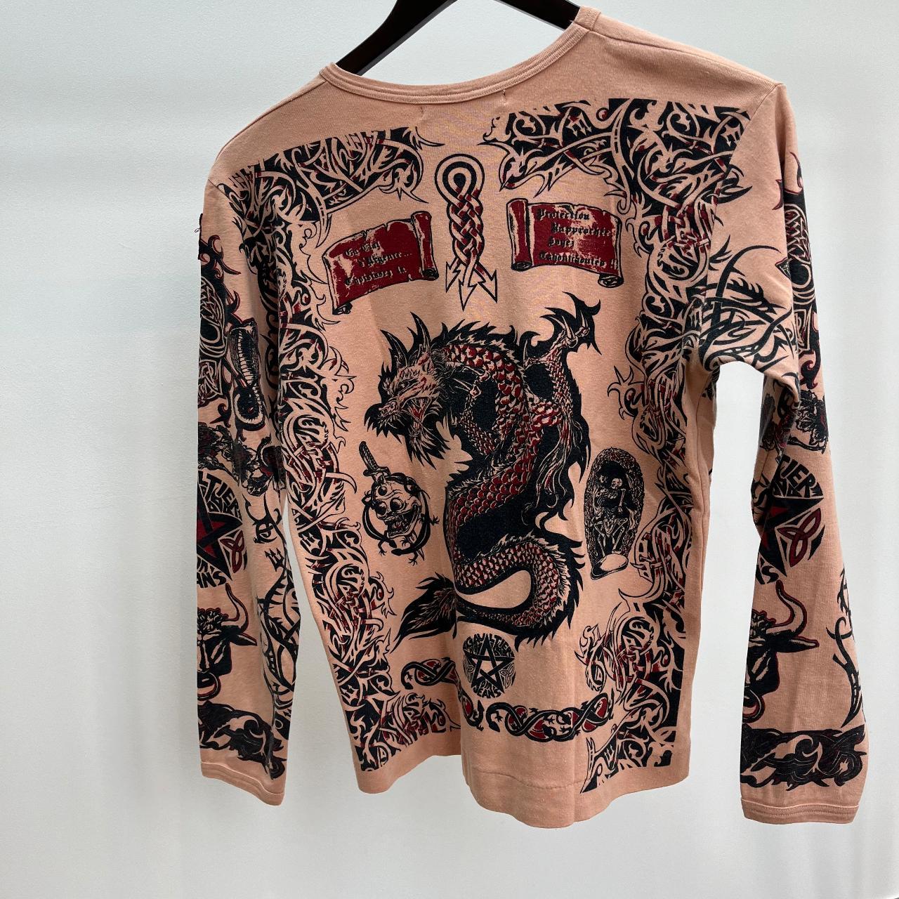 Jean Paul Gaultier Dragon Print Long Sleeve... - Depop