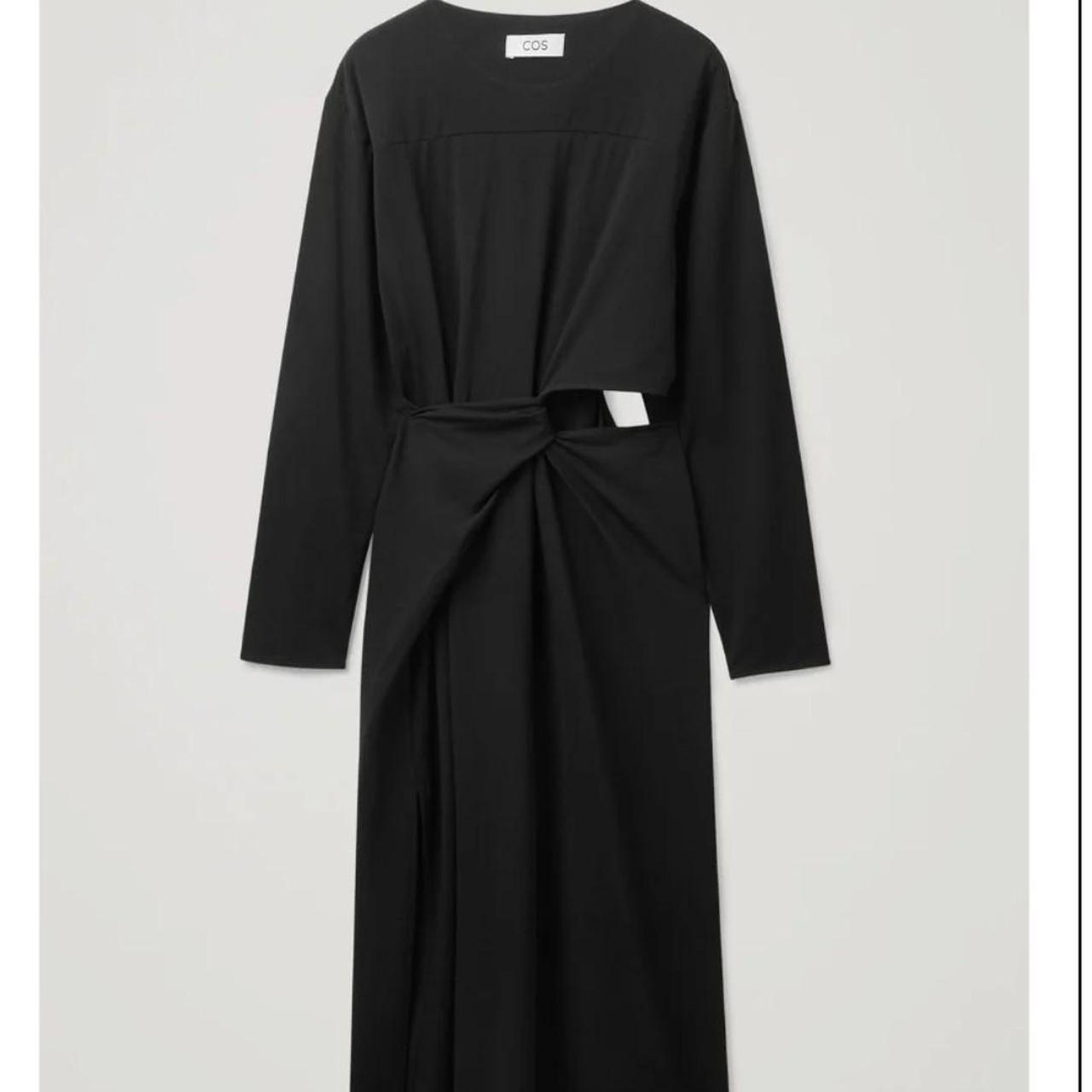 Cos black hot sale wrap dress