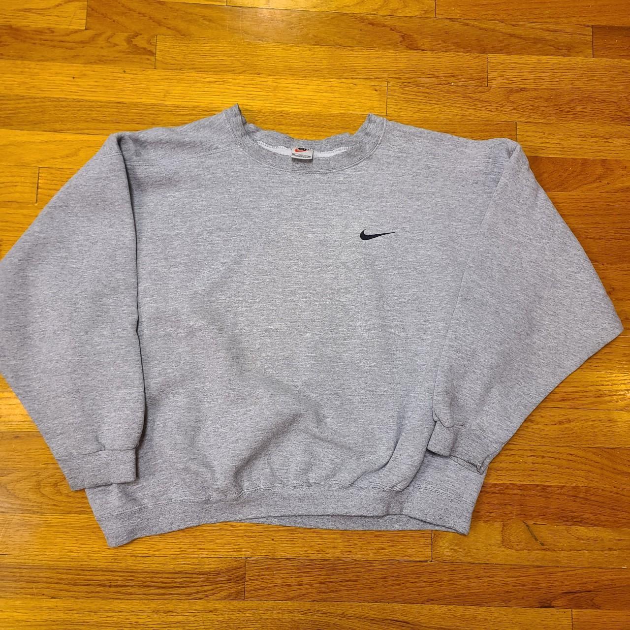 VTG 90s Nike Made in USA Gray Essential Embroidered... - Depop