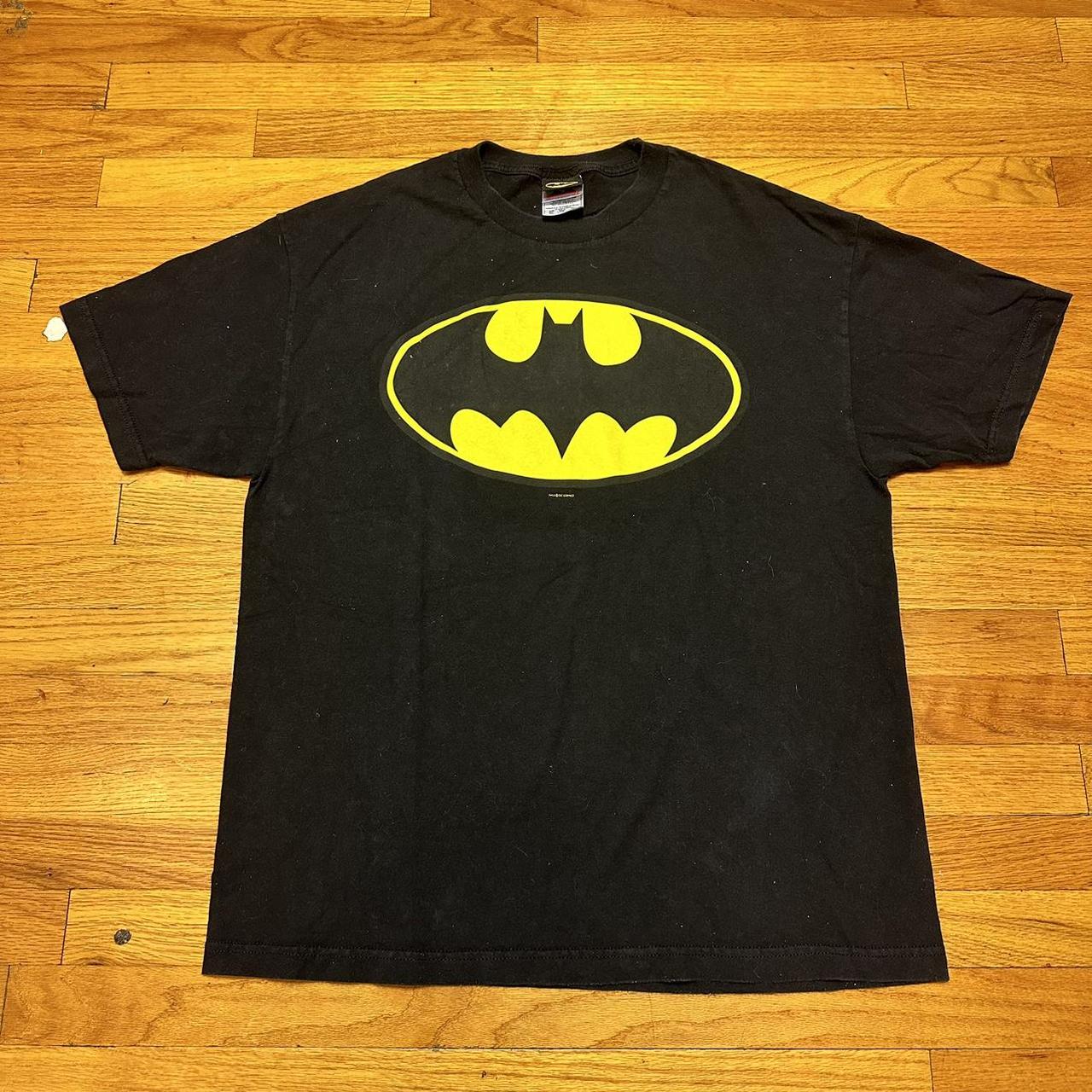 VTG Y2K DC Comics Batman Bat Symbol Big Logo Shirt... - Depop