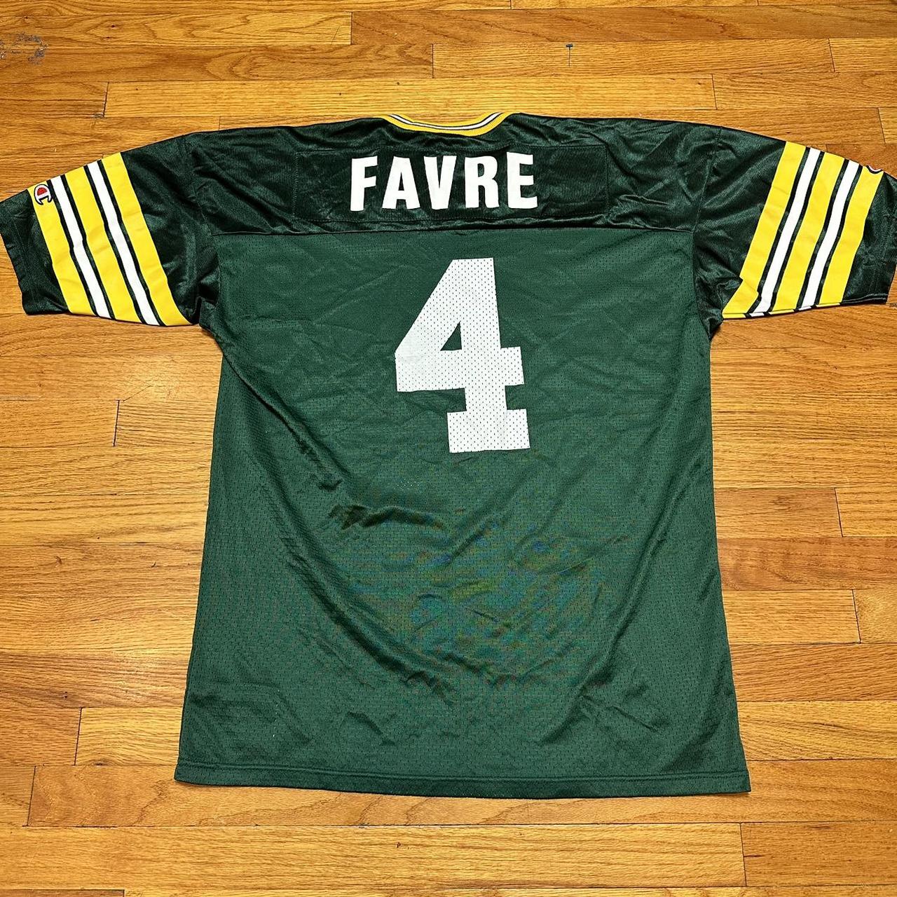 VTG 90s Champion Made in USA Brett Favre #4 QB - Depop