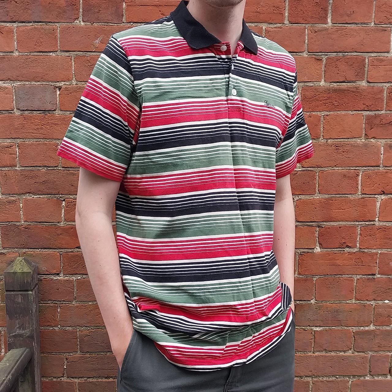 Supreme Heather Stripe Polo (FW17) - $88