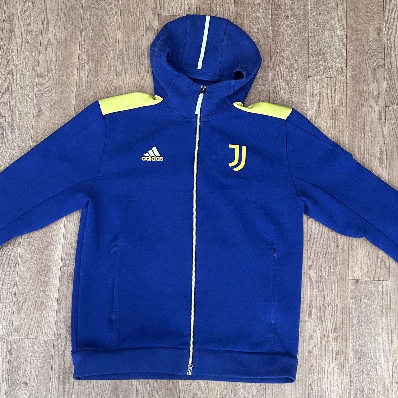 Adidas Juventus Z.N.E. hoodie. Yellow and blue. Depop