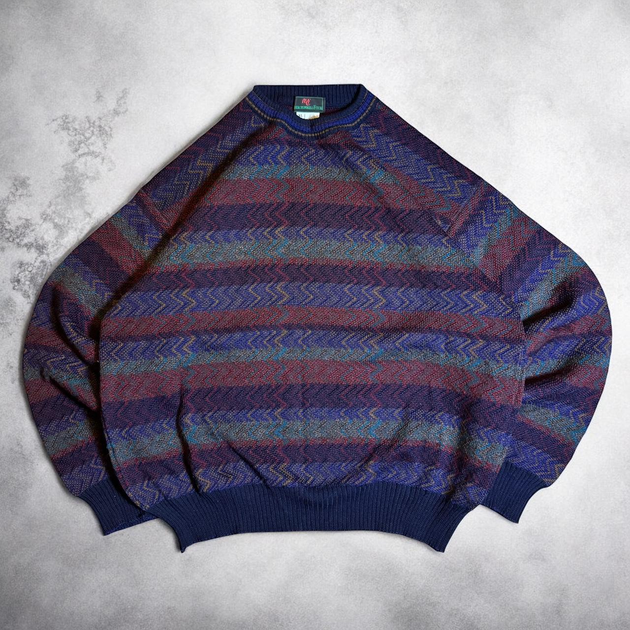 Abercrombie & Fitch Men's Sweater - Multi/Blue - … - image 1