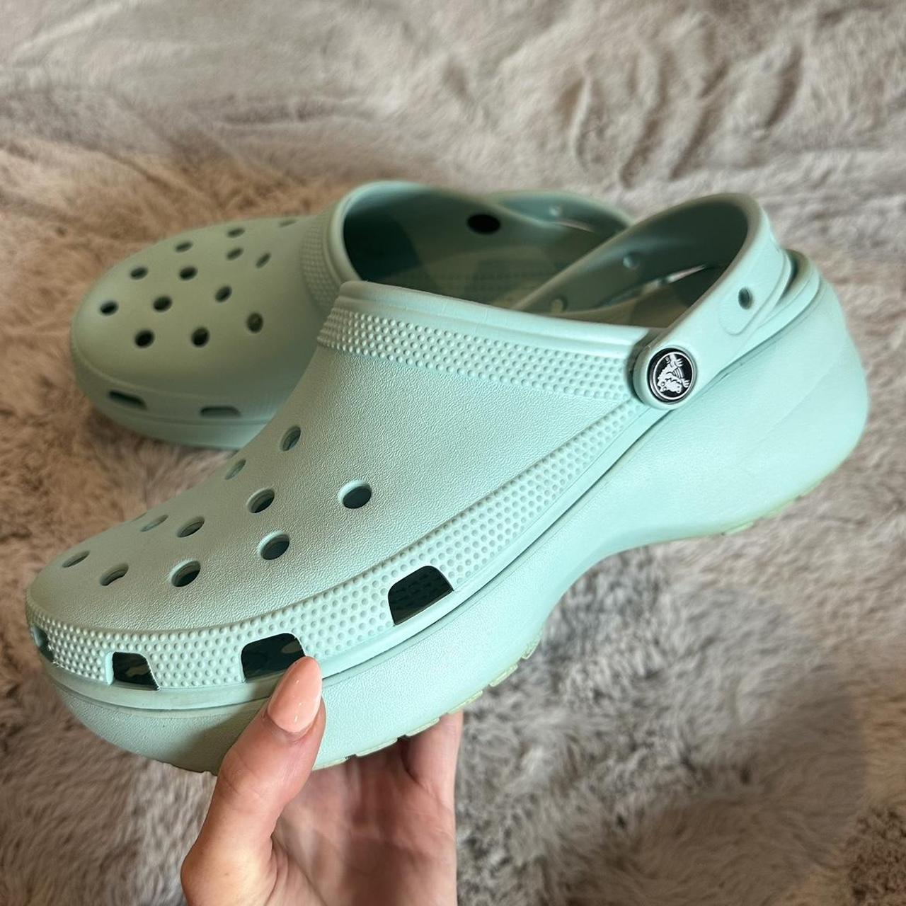 new mint crocs