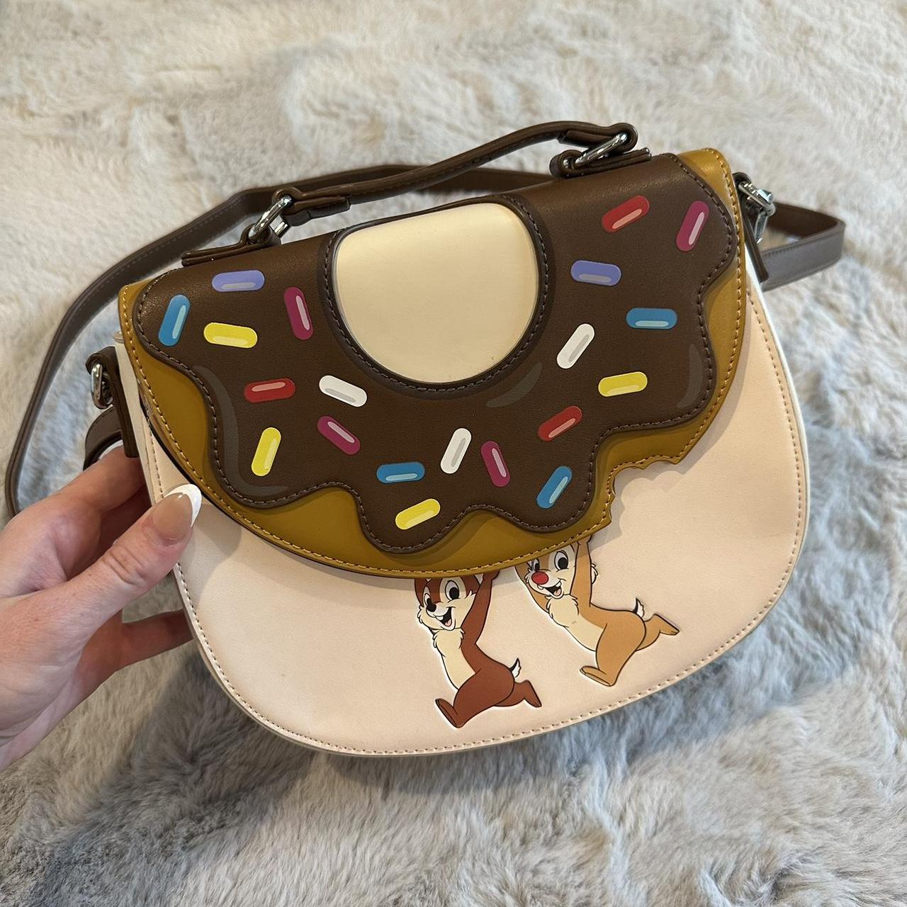 LOUNGEFLY DISNEY CHIP AND store DALE DONUT SNATCHERS CROSSBODY