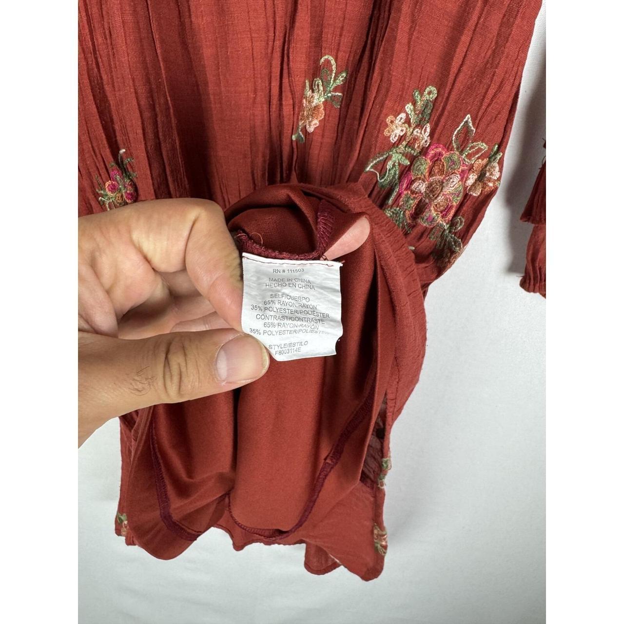 Denim And Flower Women's Dress - Red - M – Fig Fl… - image 5