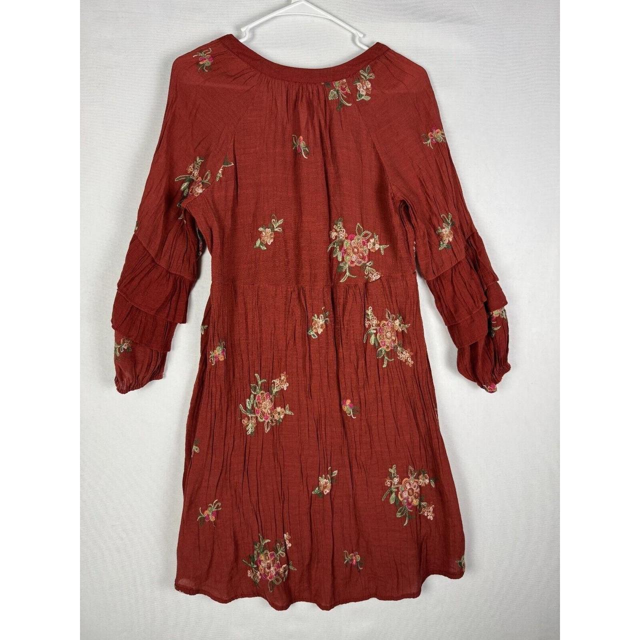 Denim And Flower Women's Dress - Red - M – Fig Fl… - image 2
