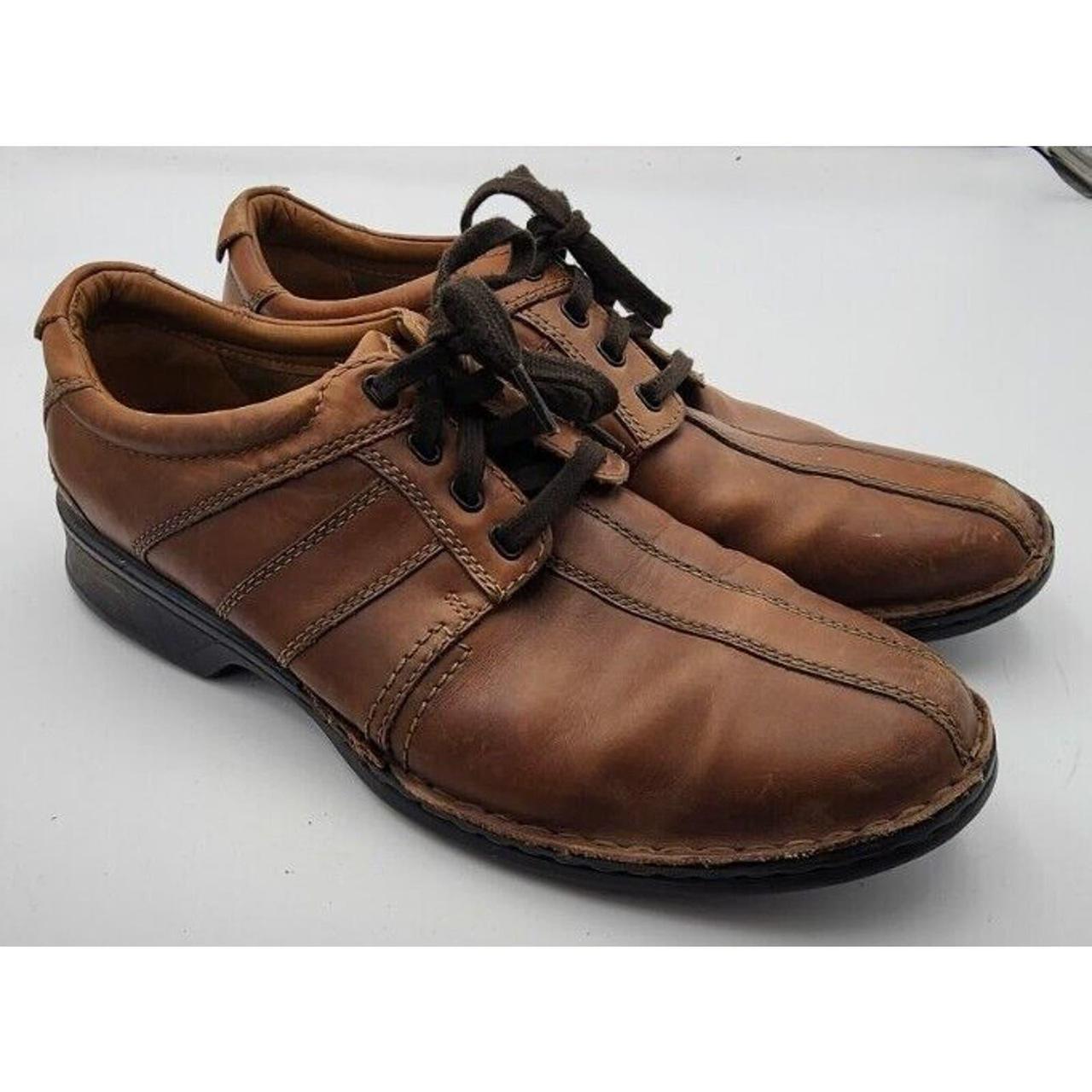 Clarks Touareg Vibe Brown Leather Casual Lace Up... - Depop
