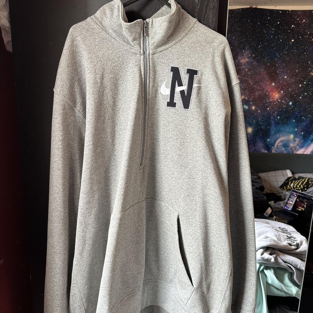 1/2 Zip Nike Pullover Sweater in Grey - Depop