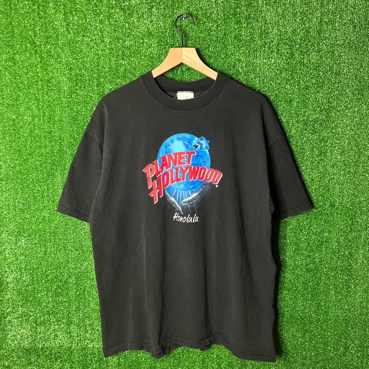Planet Hollywood Men's Black T-shirt | Depop