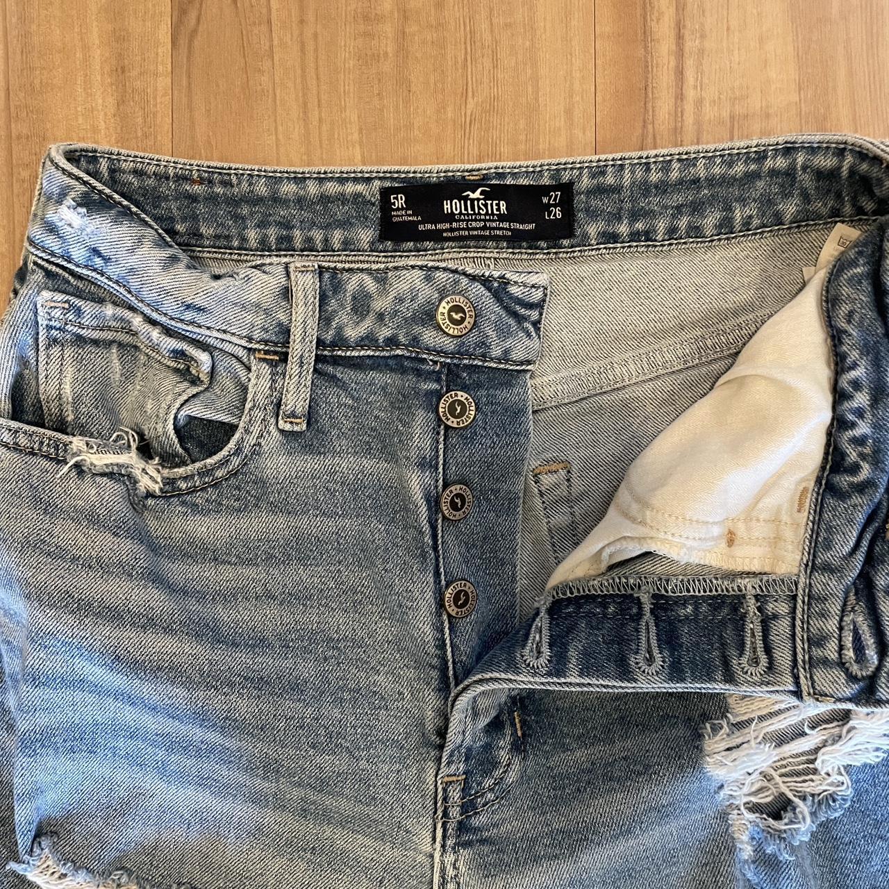 Hollister crop high deals rise jeans