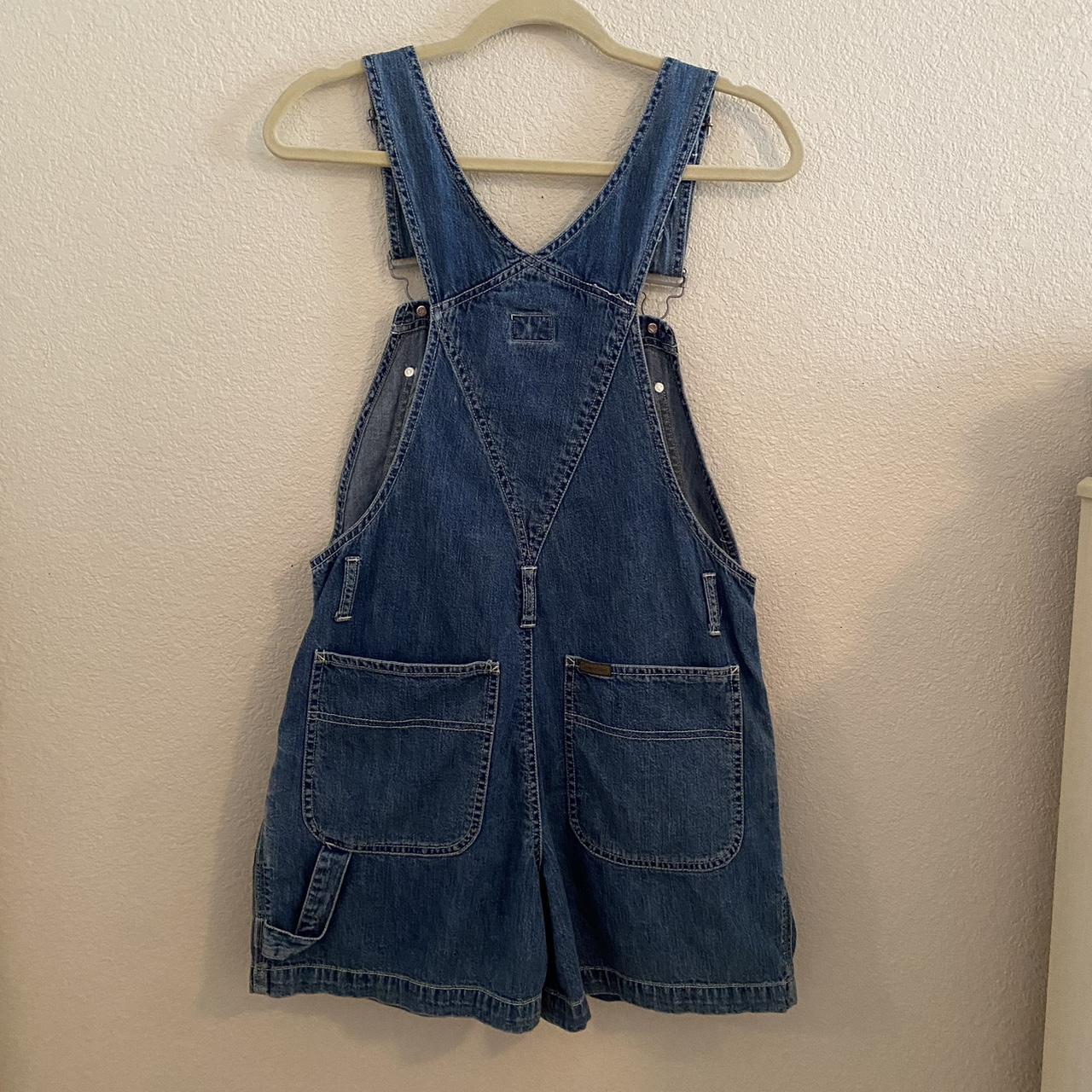 Calvin Klein Women's Blue and Navy Dungareesoveralls Depop