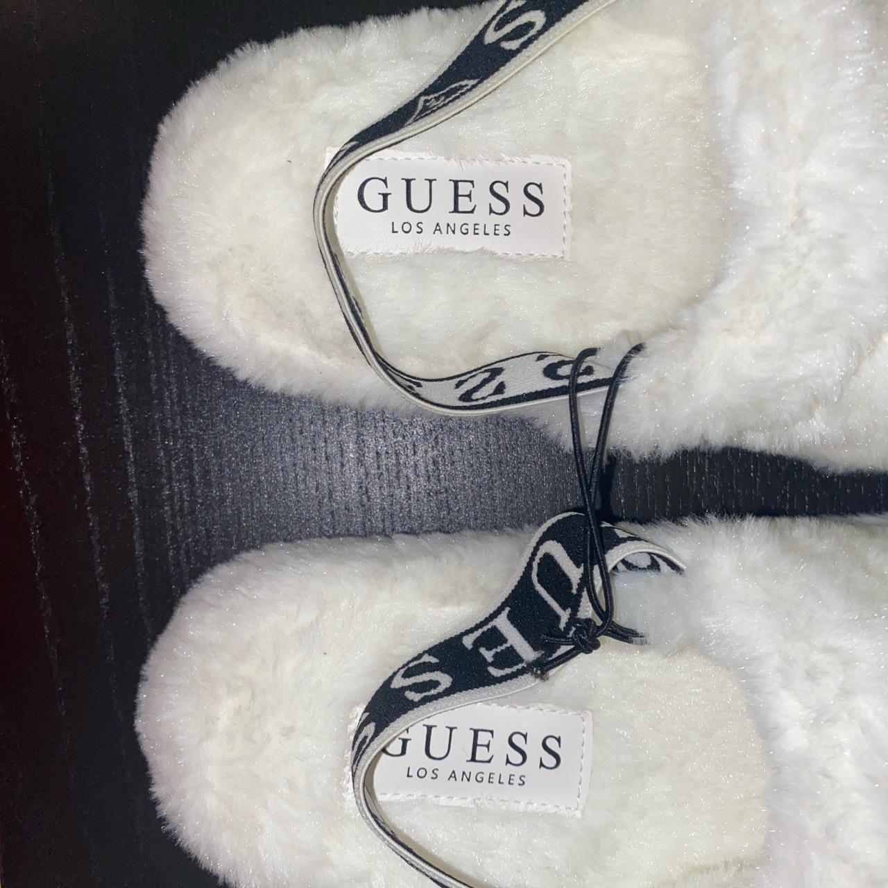 Guess discount fur slippers