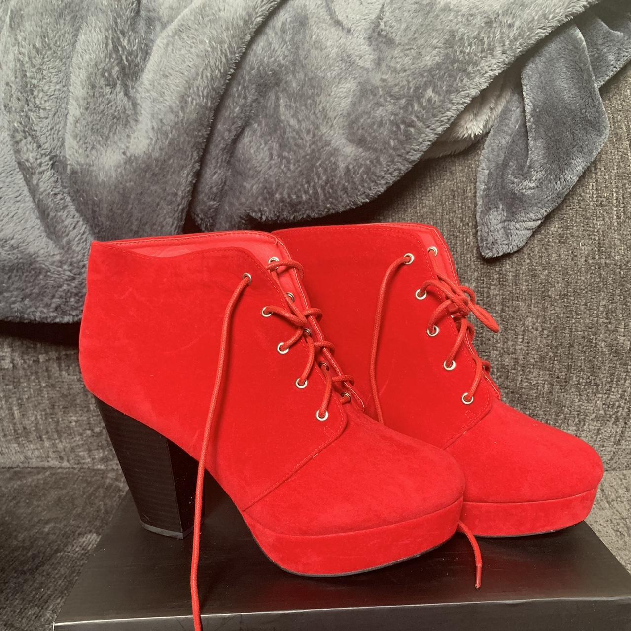 Forever Unique Women's Red and Black Footwear