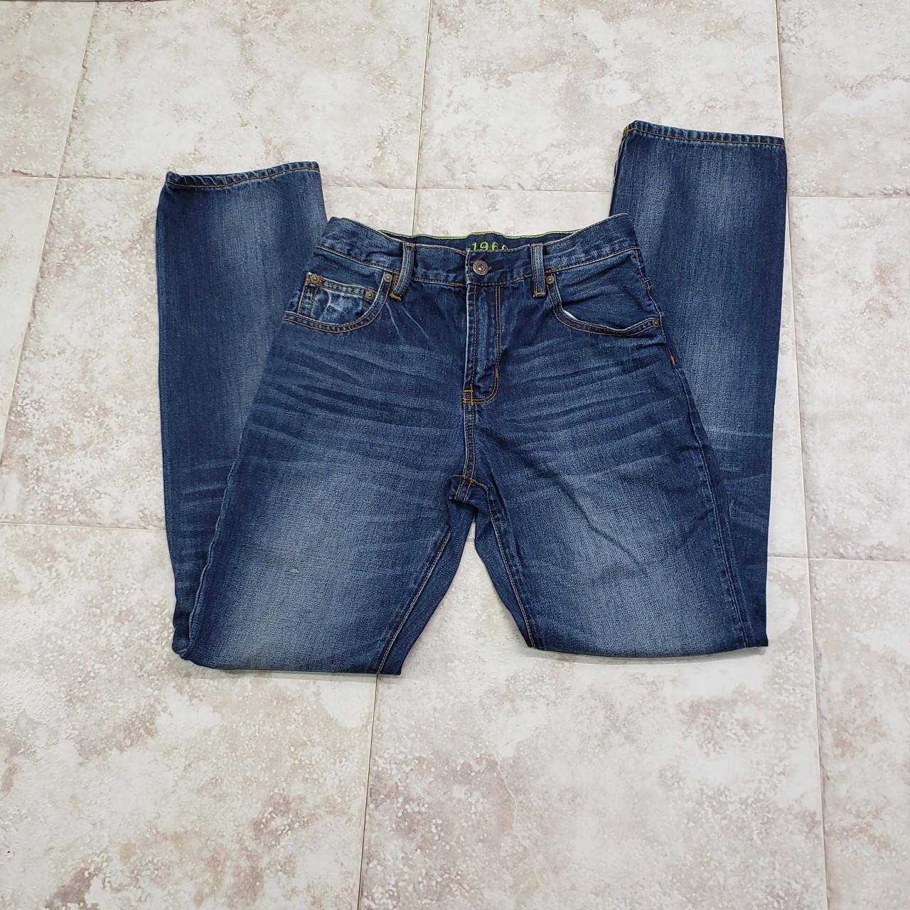 Adjustable Dark Wash Gap Kids 1969 Mid Rise Straight... - Depop