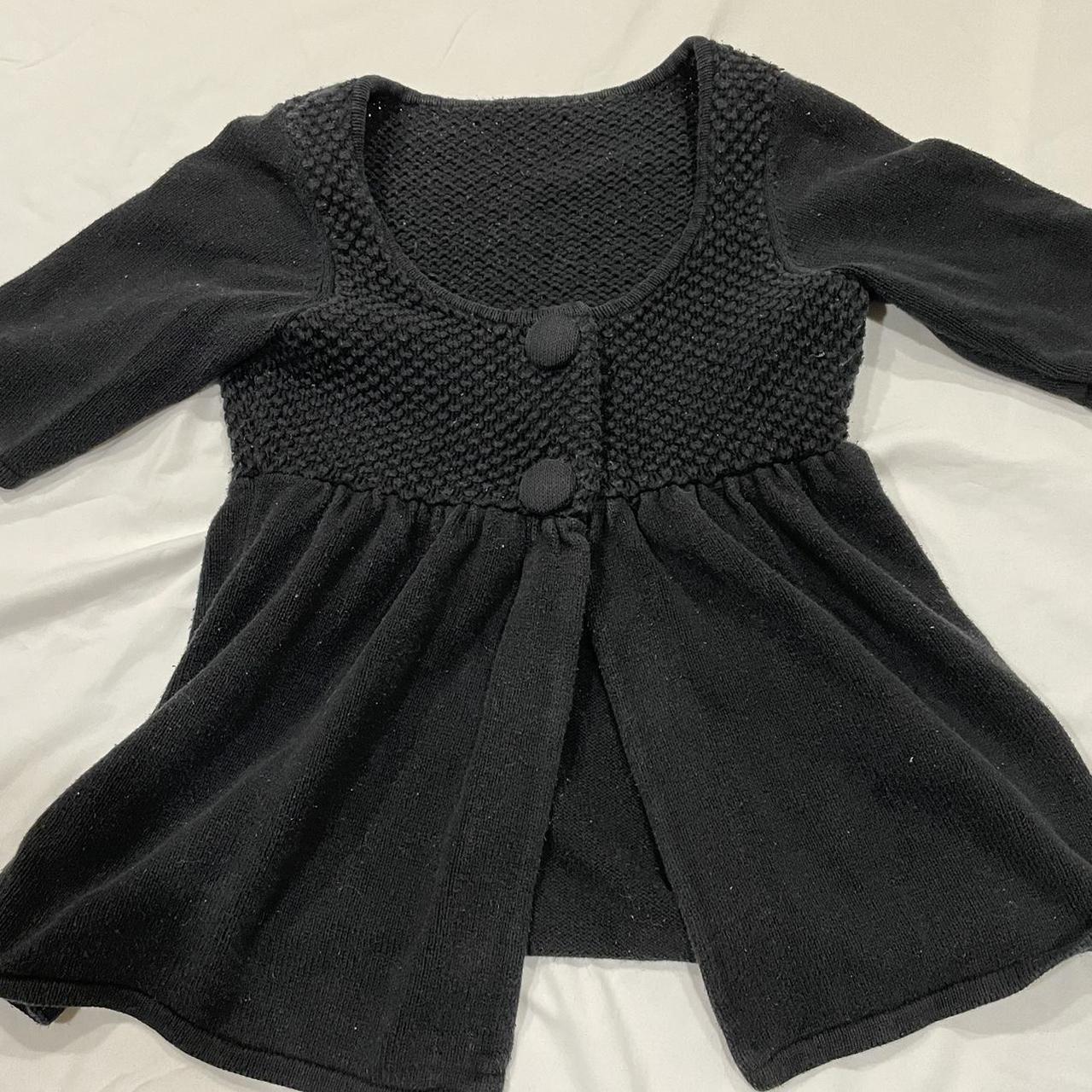 Black Vintage-style Baby Doll Shirt with clip... - Depop