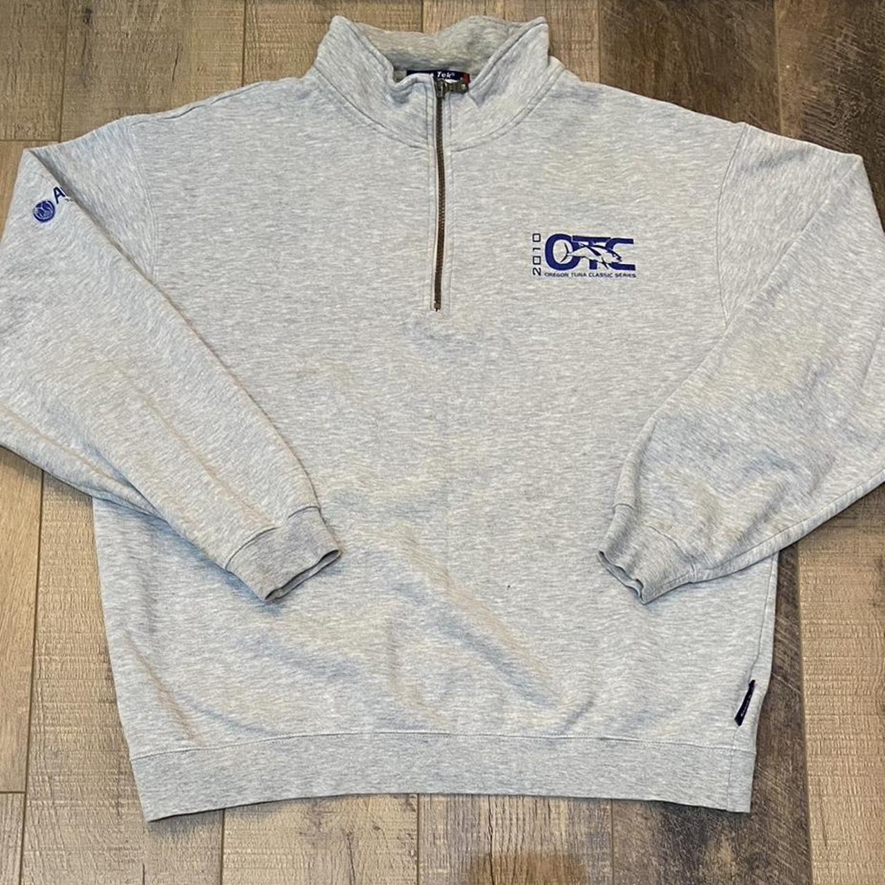  Y2K Offshore Fishing Quarter Zip Jacket Size... Depop