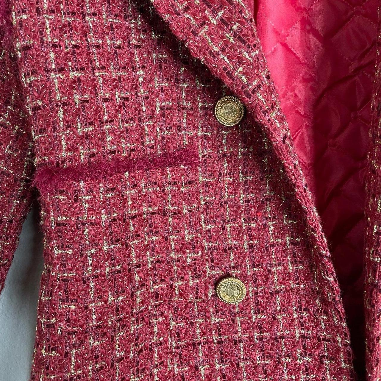 Source Unknown Women's Blazer Jacket - Red/Cream … - image 3