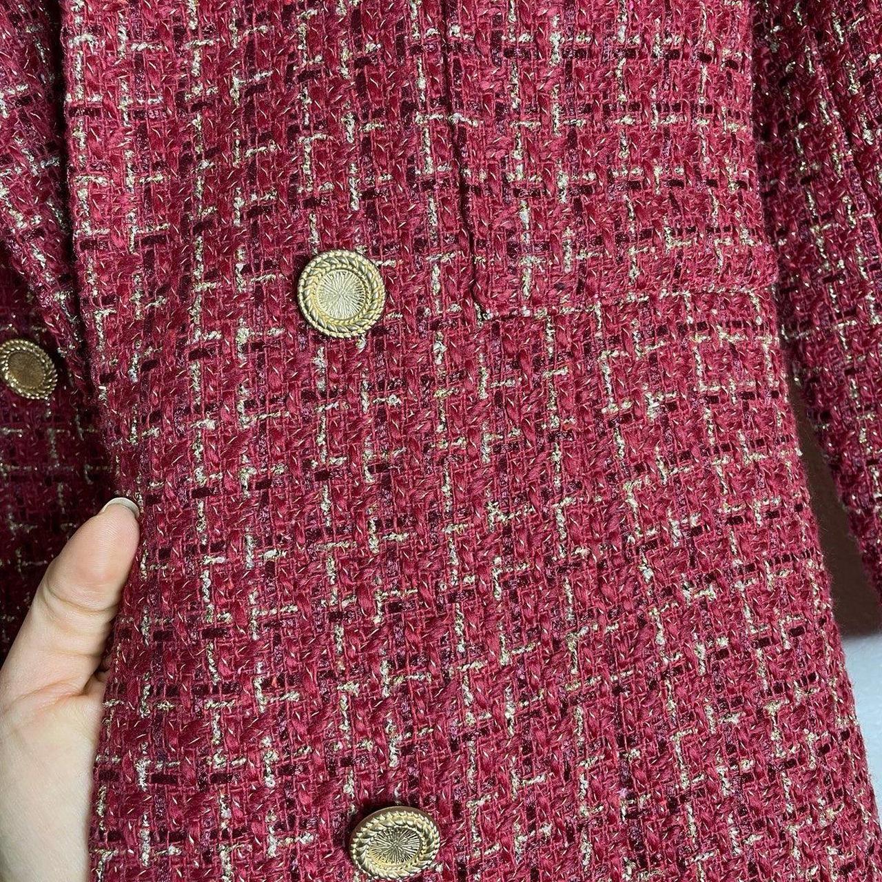 Source Unknown Women's Blazer Jacket - Red/Cream … - image 8