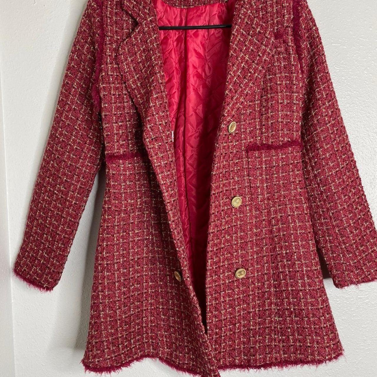 Source Unknown Women's Blazer Jacket - Red/Cream … - image 6