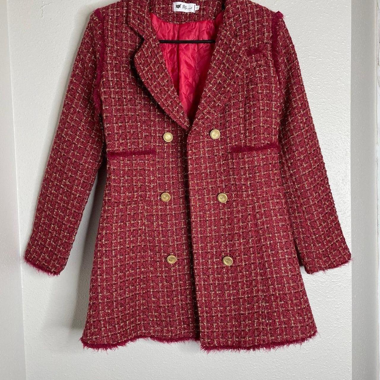 Source Unknown Women's Blazer Jacket - Red/Cream … - image 1