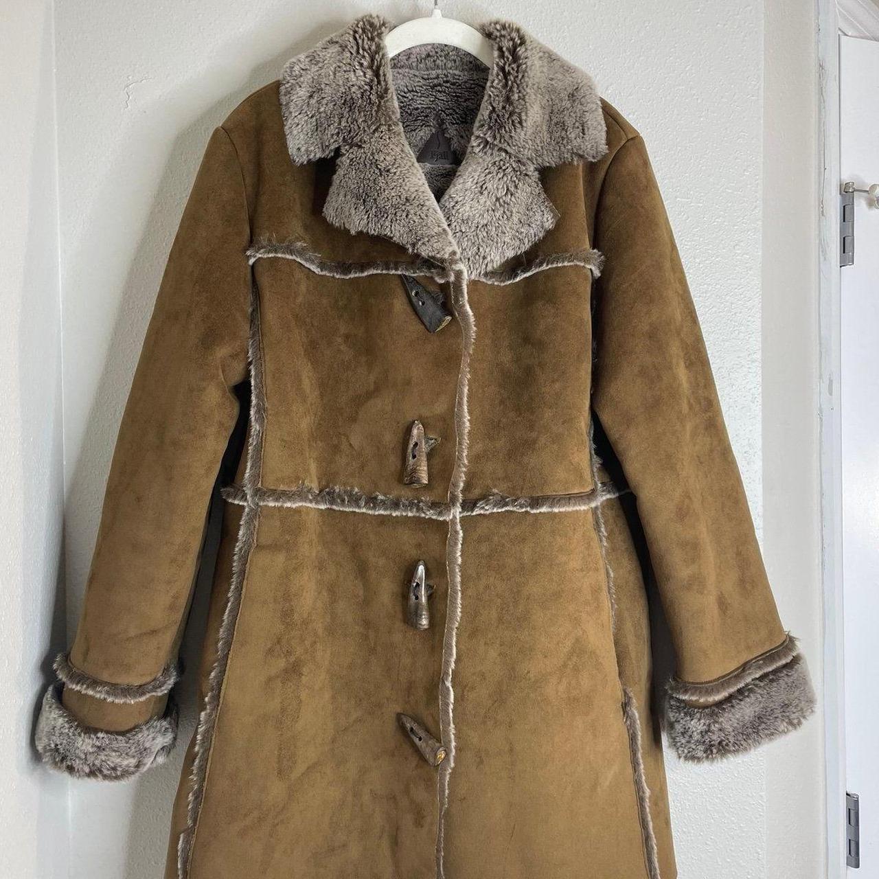 Source Unknown Women's Heavy coat - Brown/Cream -… - image 4