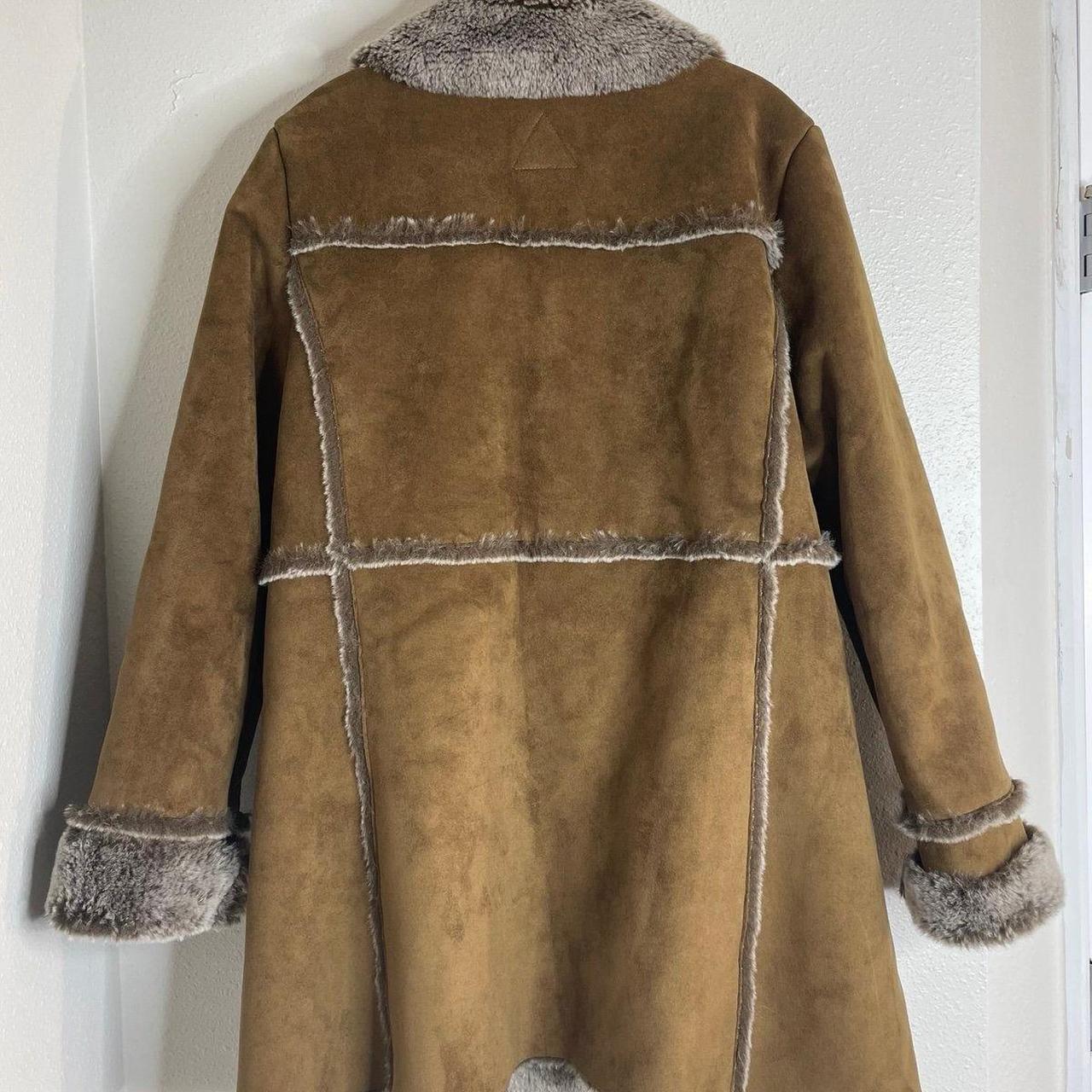 Source Unknown Women's Heavy coat - Brown/Cream -… - image 3