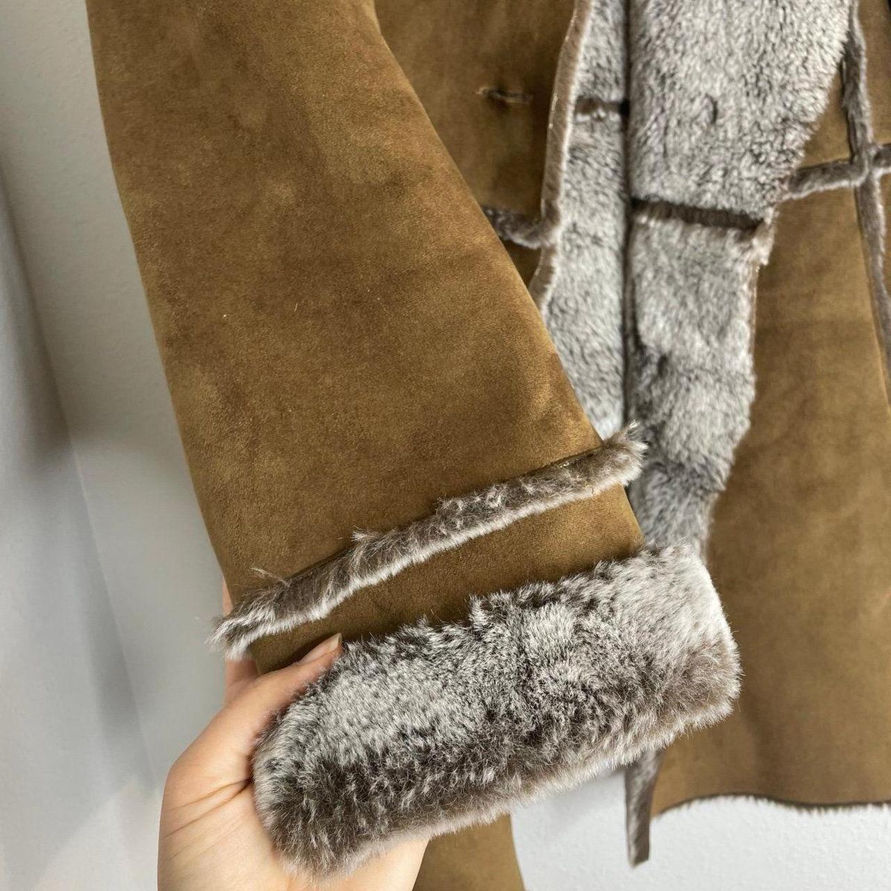 Source Unknown Women's Heavy coat - Brown/Cream -… - image 6