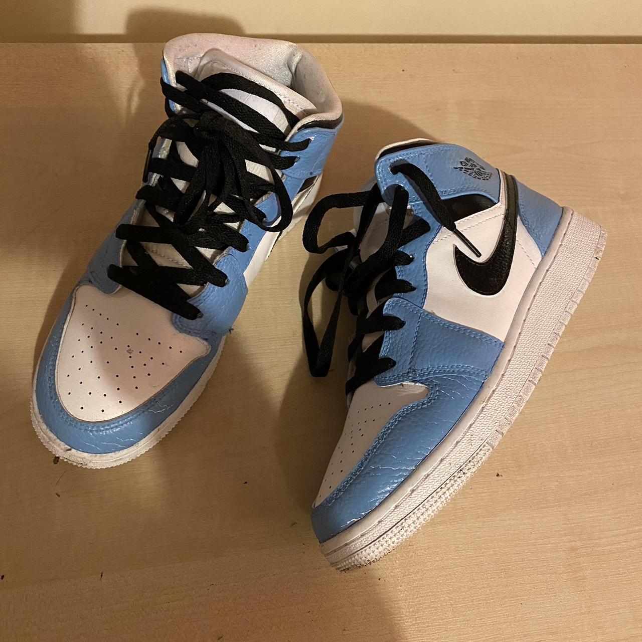 Light blue Nike Jordan’s • ️Bought them customised... - Depop