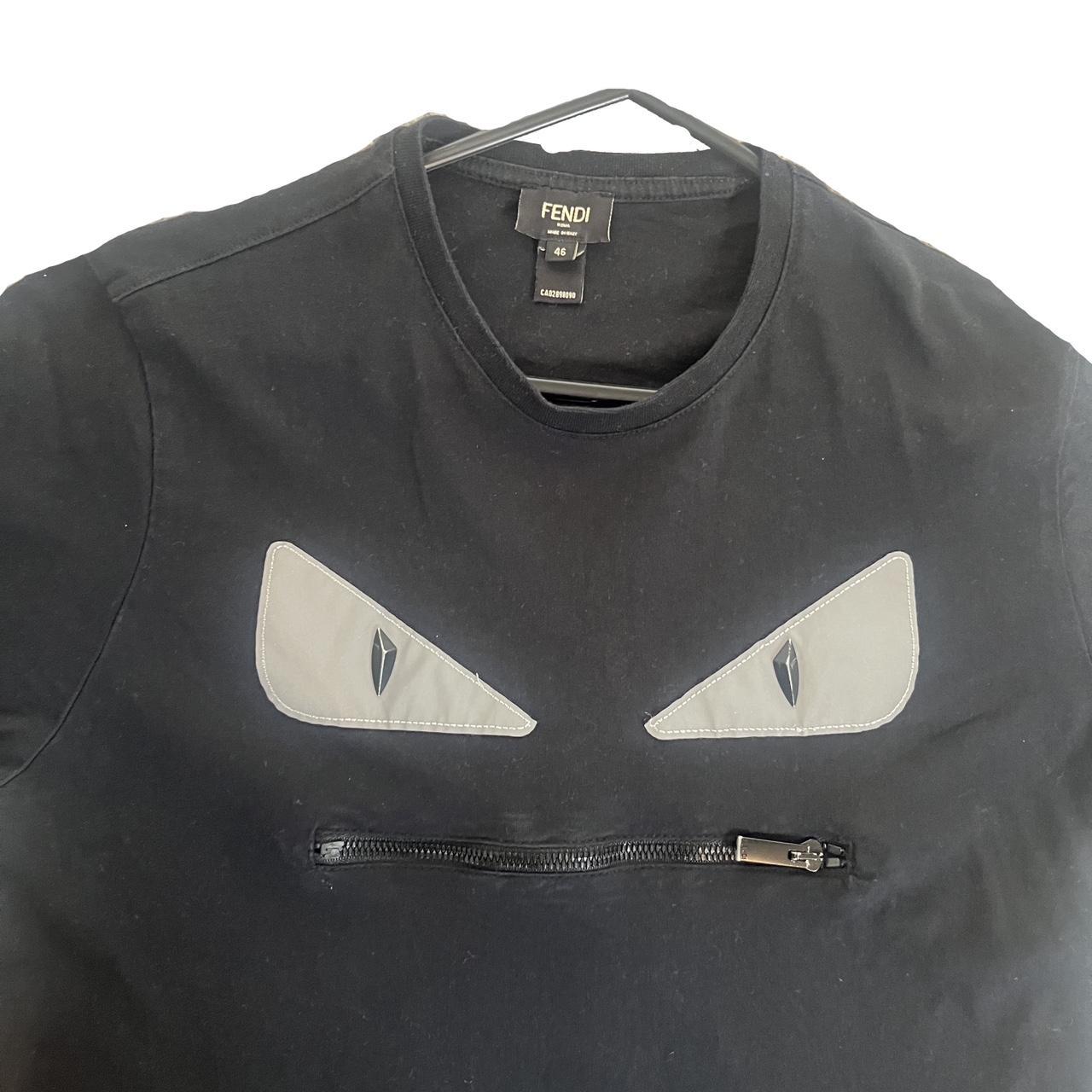 Fendi Bug Eyes Zip Mouth T-shirt RRP £380, Size