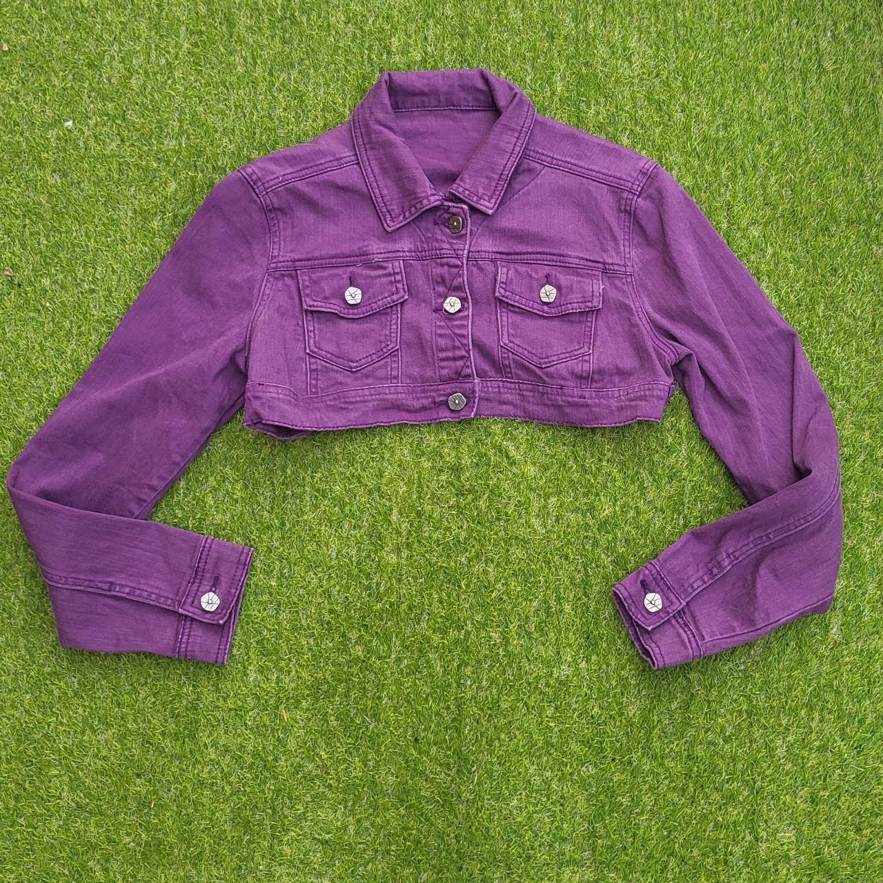 Cropped lilac denim on sale jacket