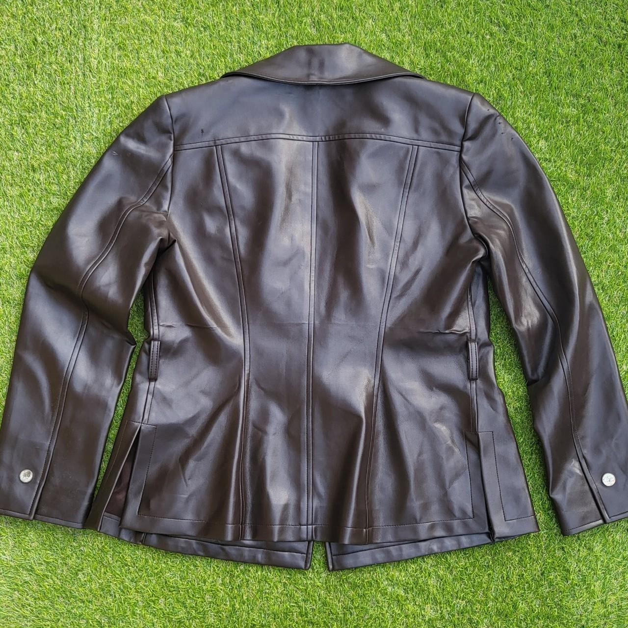 Vintage STATE OF CLAUDE MONTANA brown faux leather | Depop