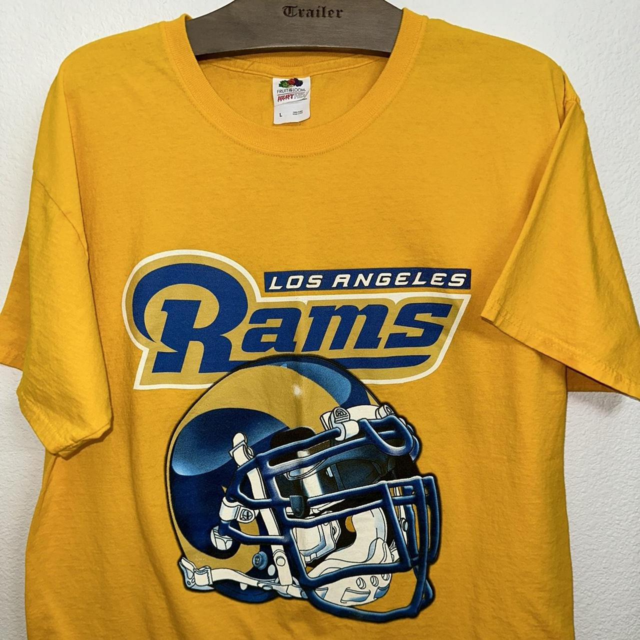 NFL Los Angeles Rams Summer Casual Blue White Yellow T-Shirt