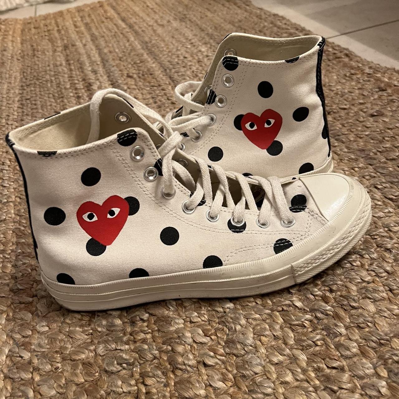 comme de garcon white shoes