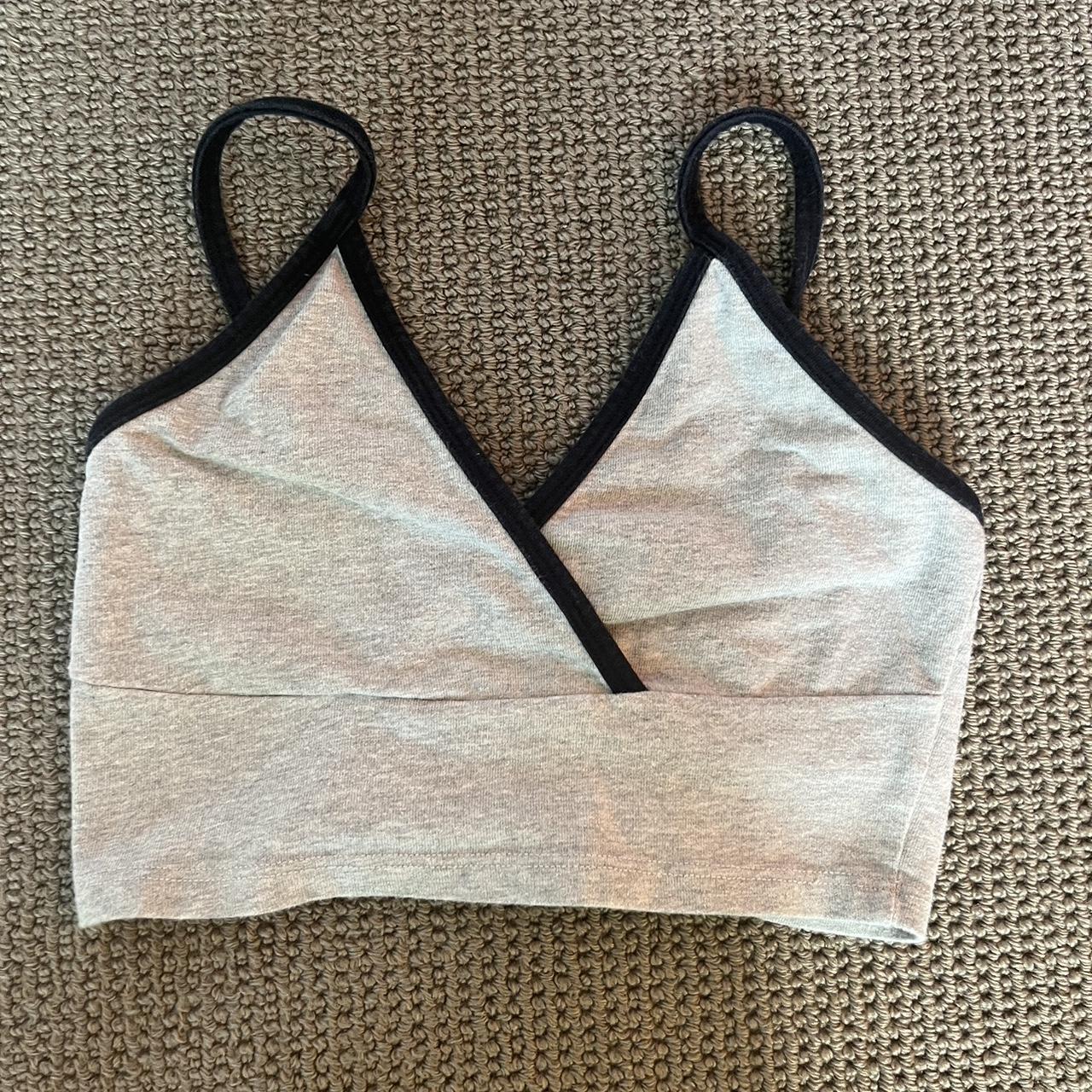 brandy melville amara wrap tank top navy and... Depop