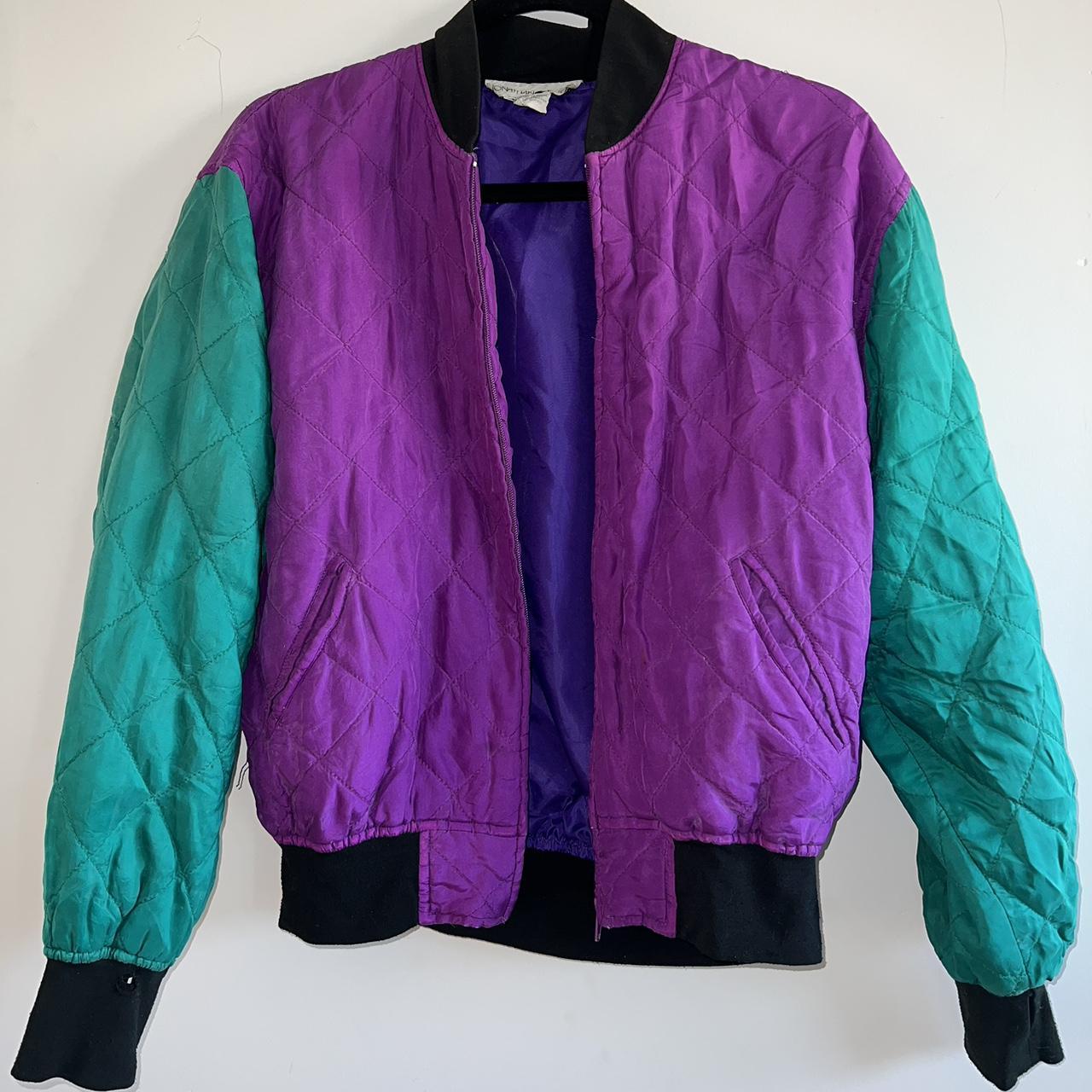 Women's Purple and Green Jacket Depop