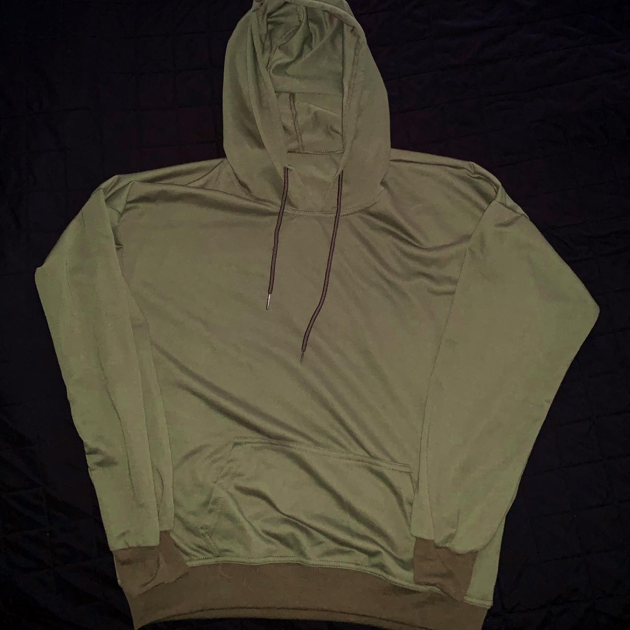 plain green hoodie. there is no brand, as well as no... - Depop