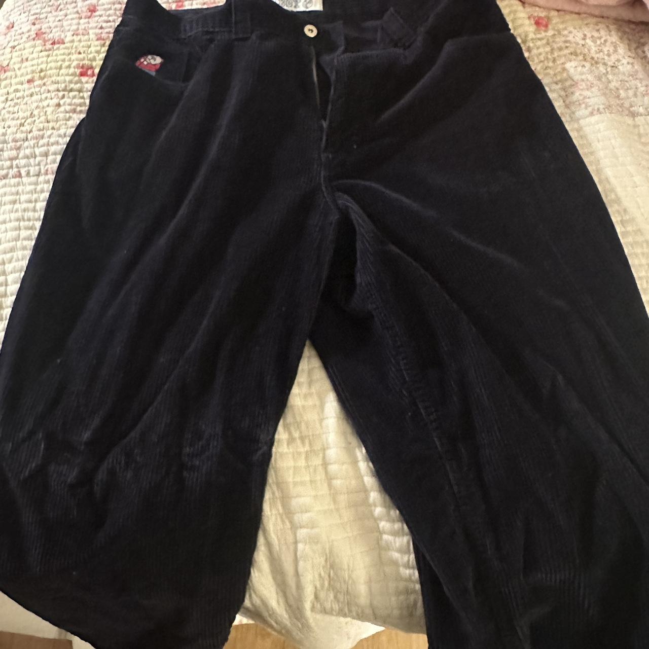 Corduroy navy blue polar big boys, waist 36 old logo - Depop