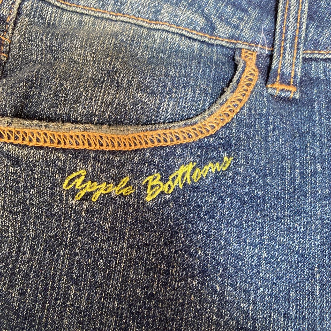 Apple Women's Blue and Green Jeans (4)