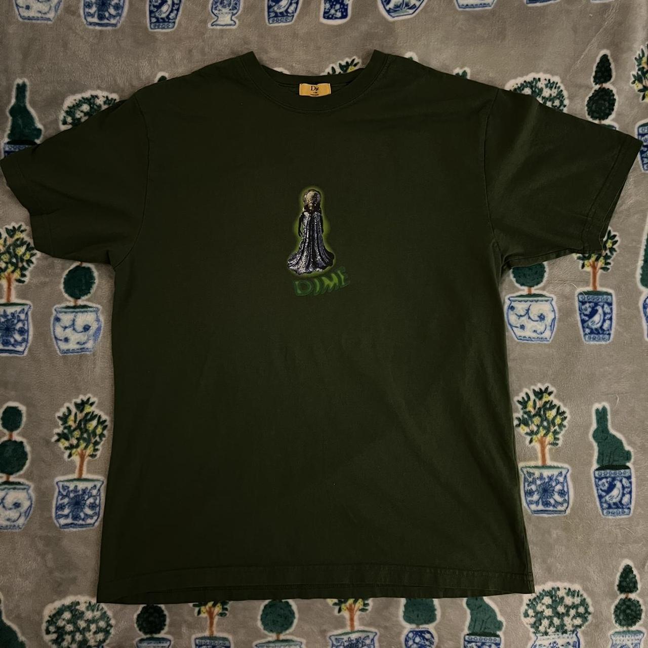 Dime Men's Green and Navy T-shirt
