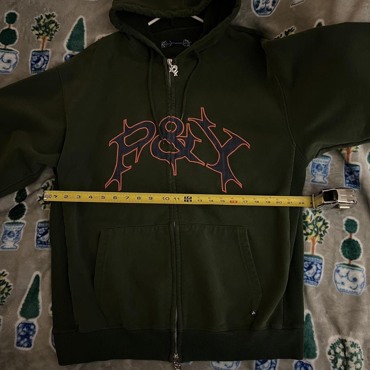 punkandyo zip hoodie - green/orange size...