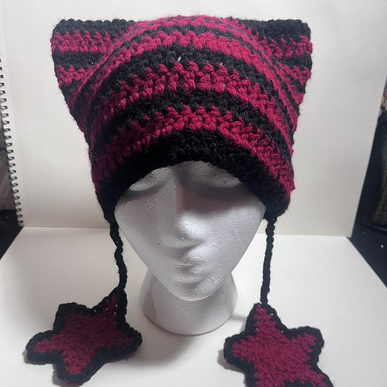 Women's Red and Black Hat | Depop