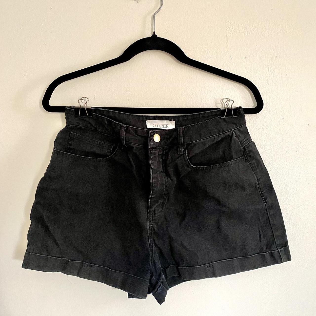 Black denim shorts forever 21 best sale