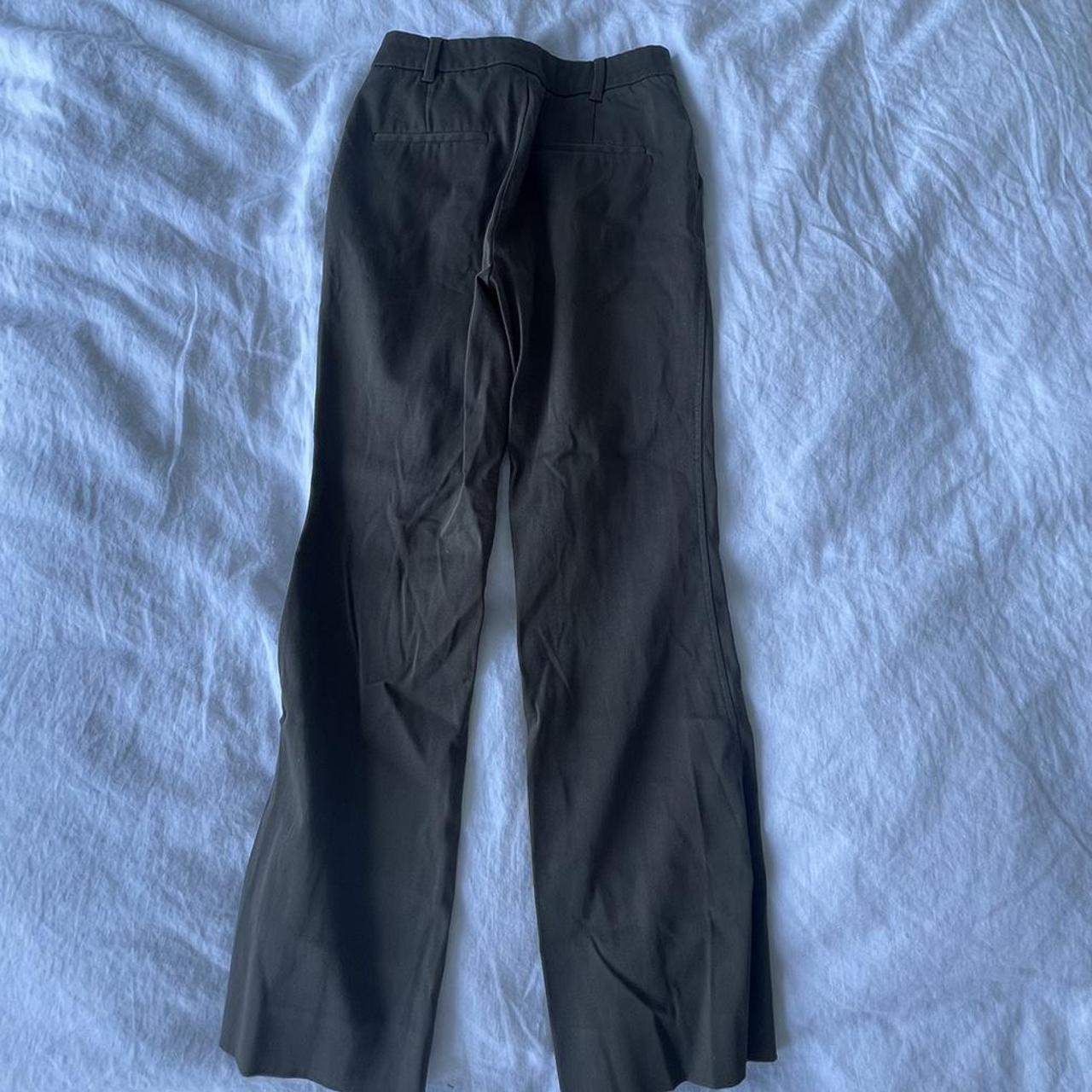 Army green flare pants low rise Size 2 Depop