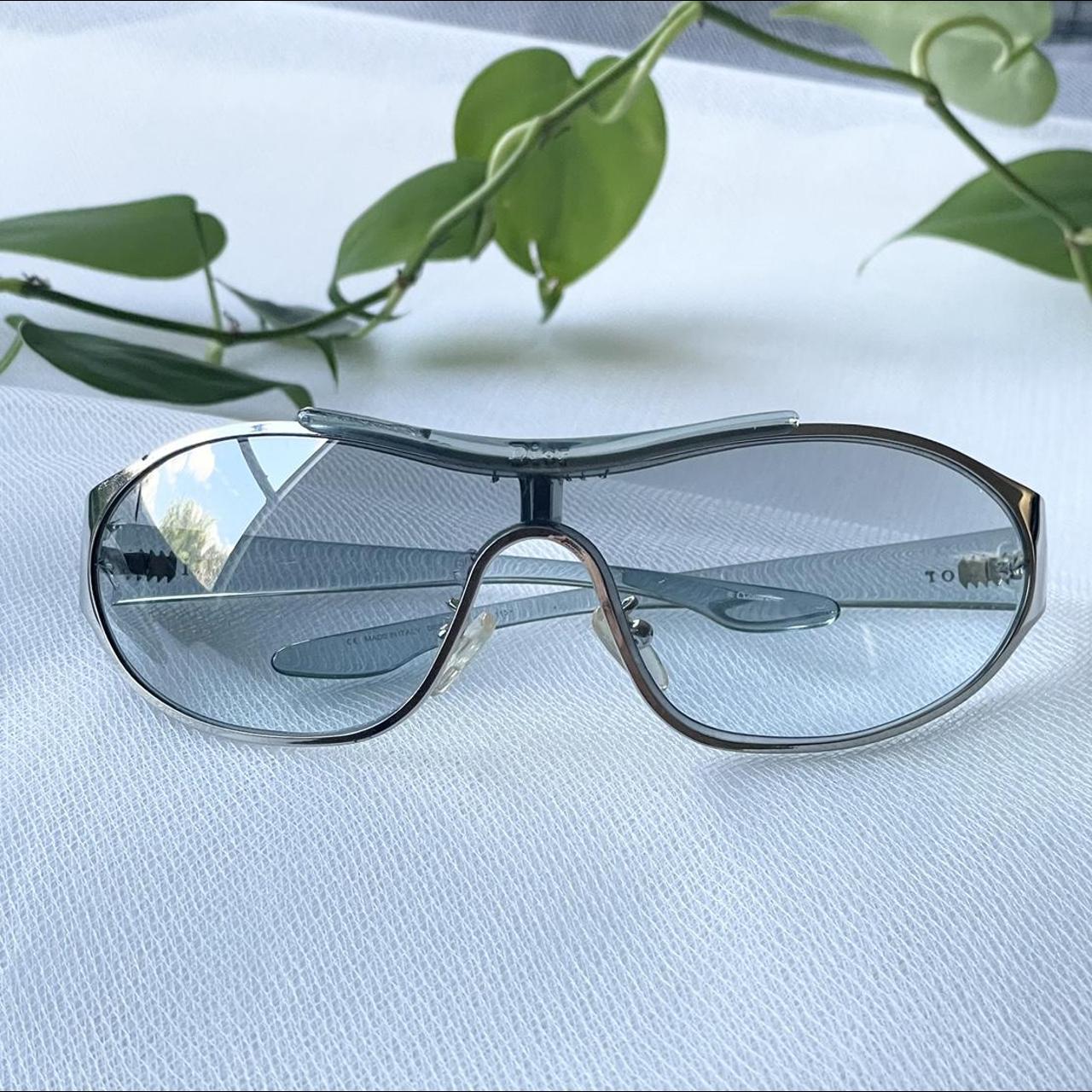 Dior Women's Blue Sunglasses | Depop