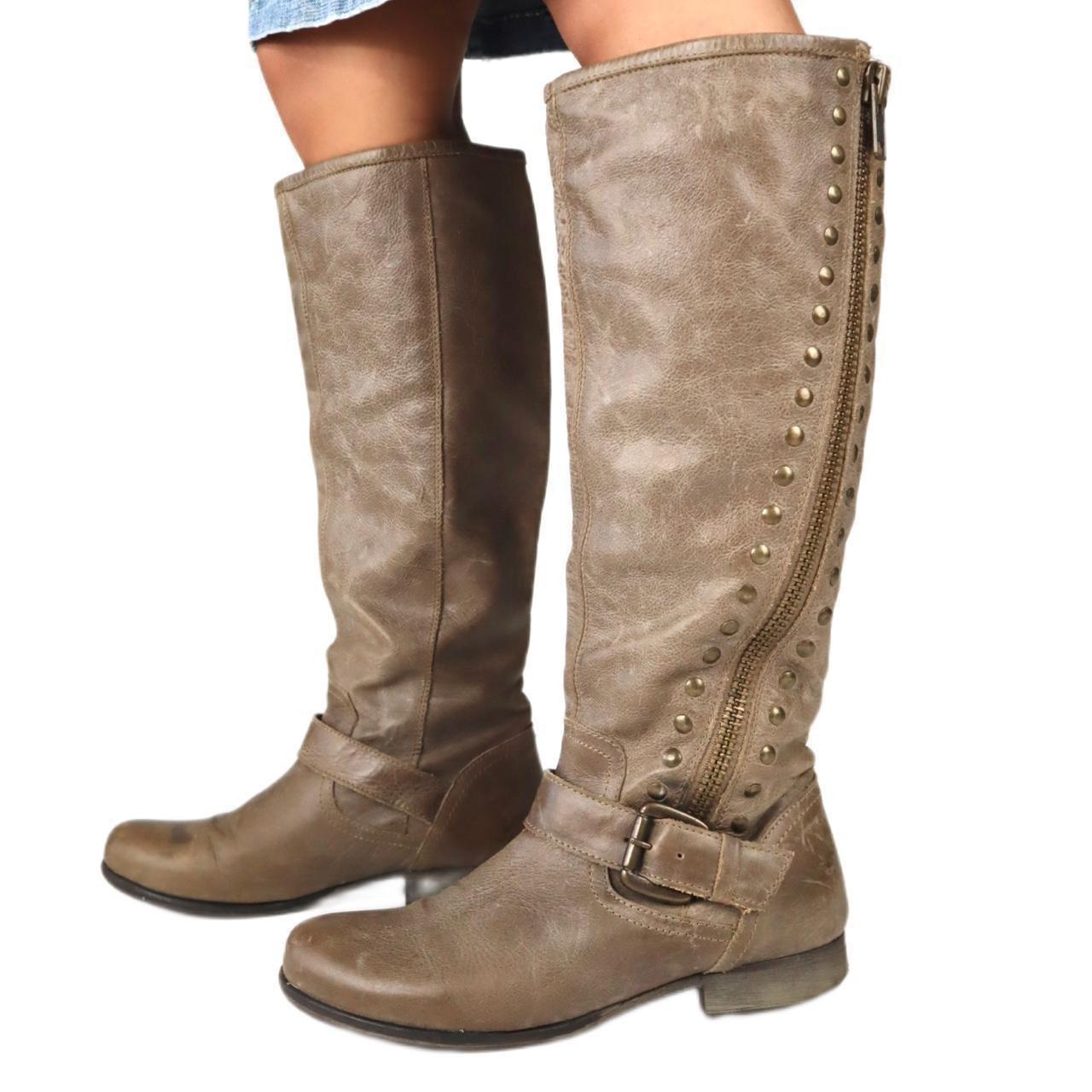 Taupe clearance biker boots